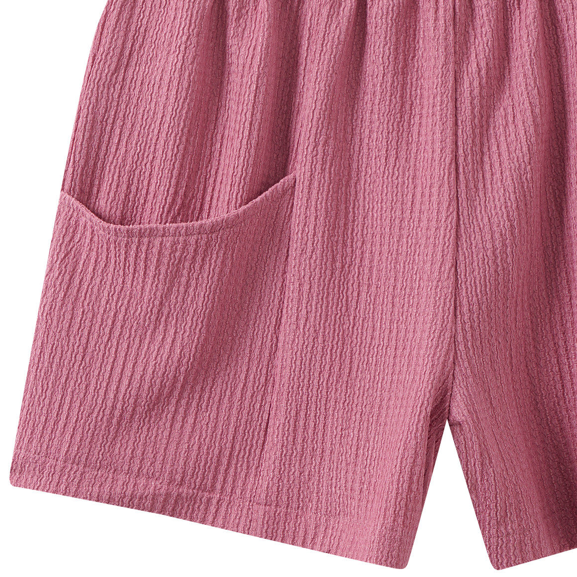 Mädchen Shorts mit gekreppter Struktur