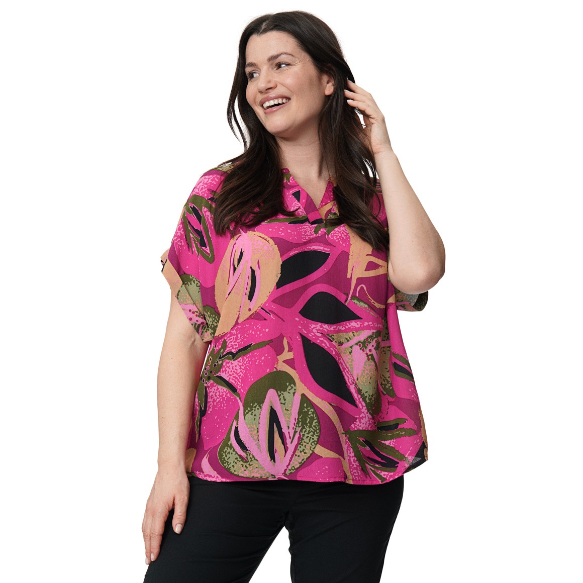 Damen Bluse mit Allover-Print