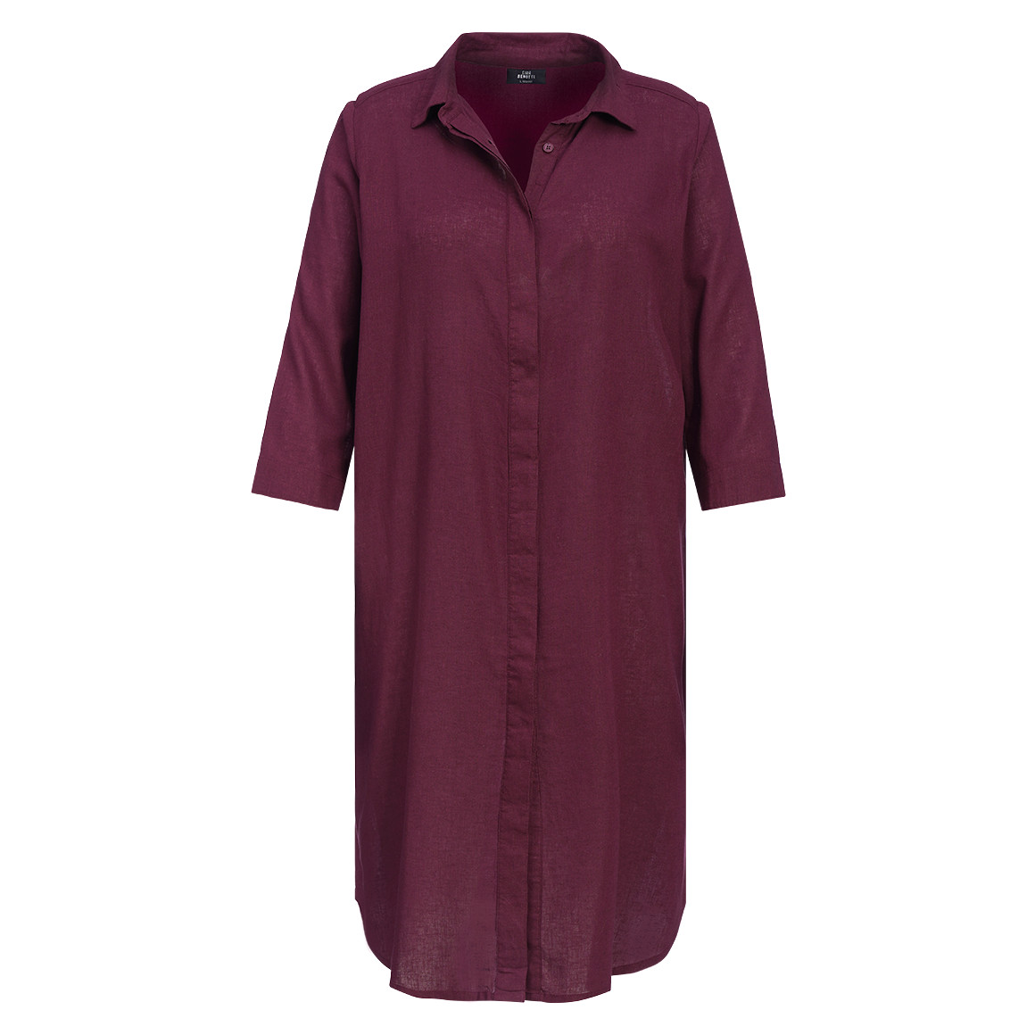 Damen Leinen-Blusenkleid mit Kragen