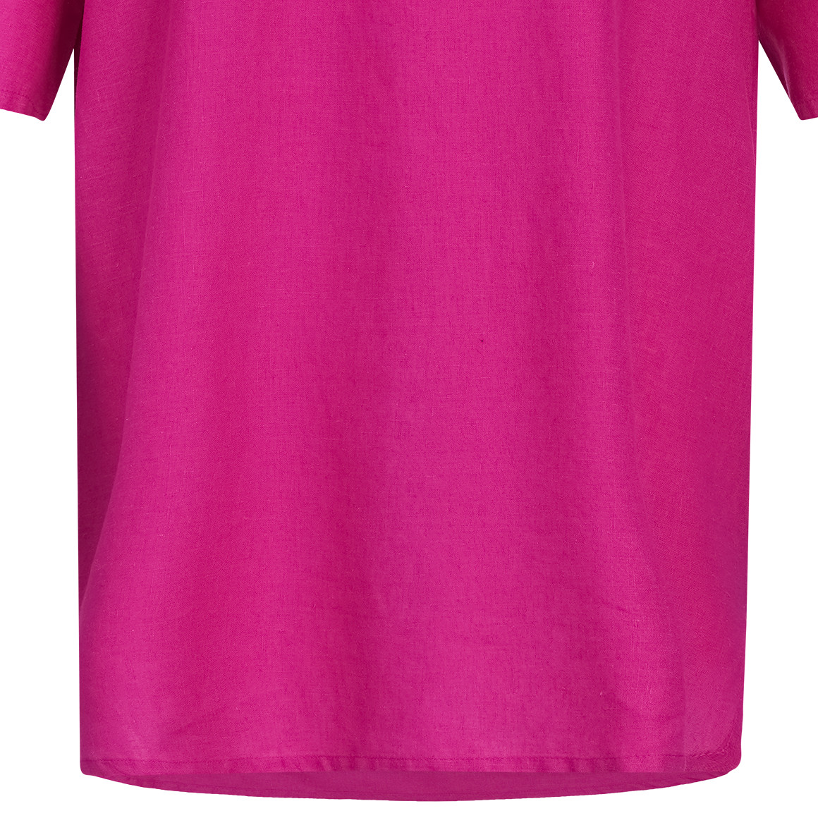 Damen Leinen-Longbluse mit V-Ausschnitt