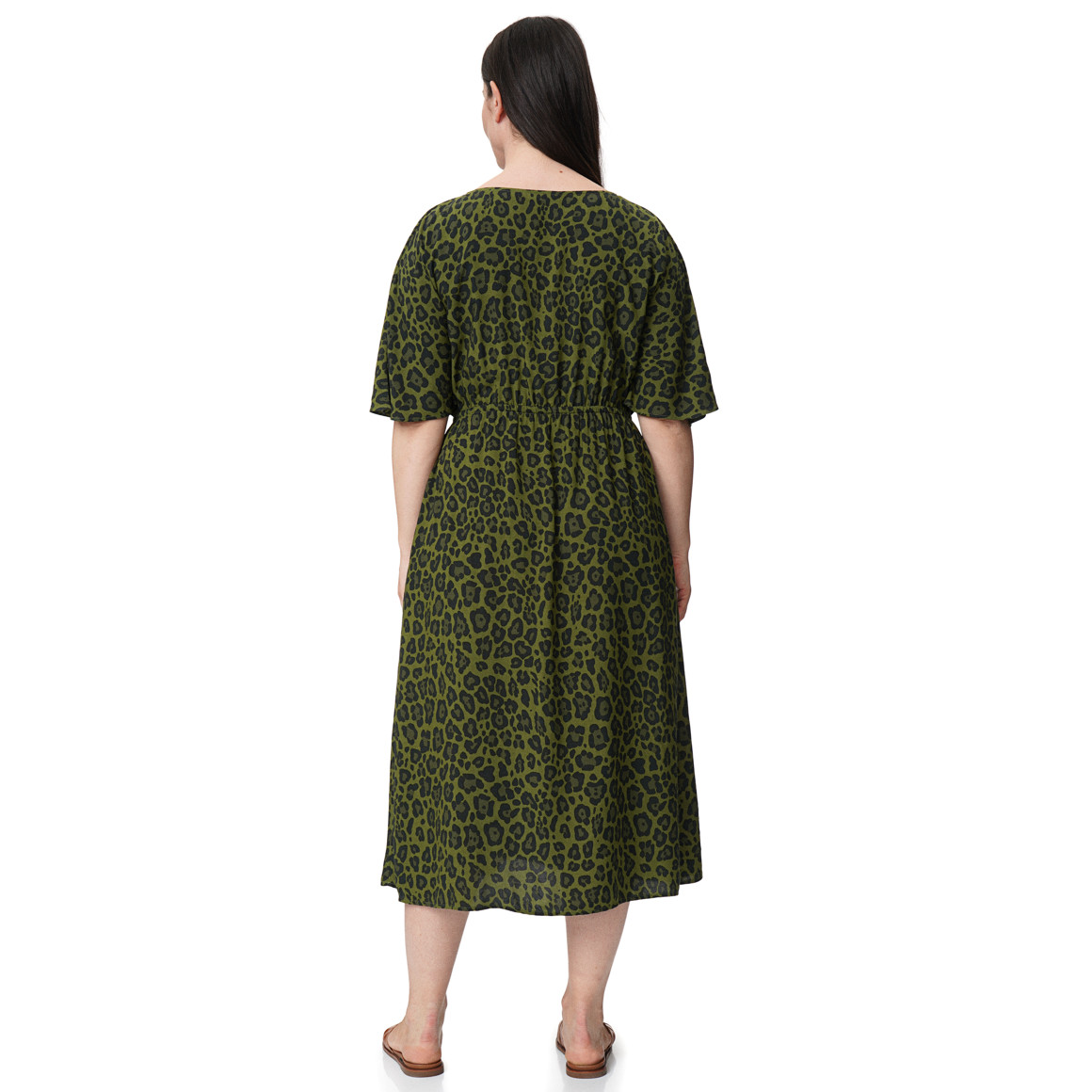 Damen Maxikleid mit Leo-Print