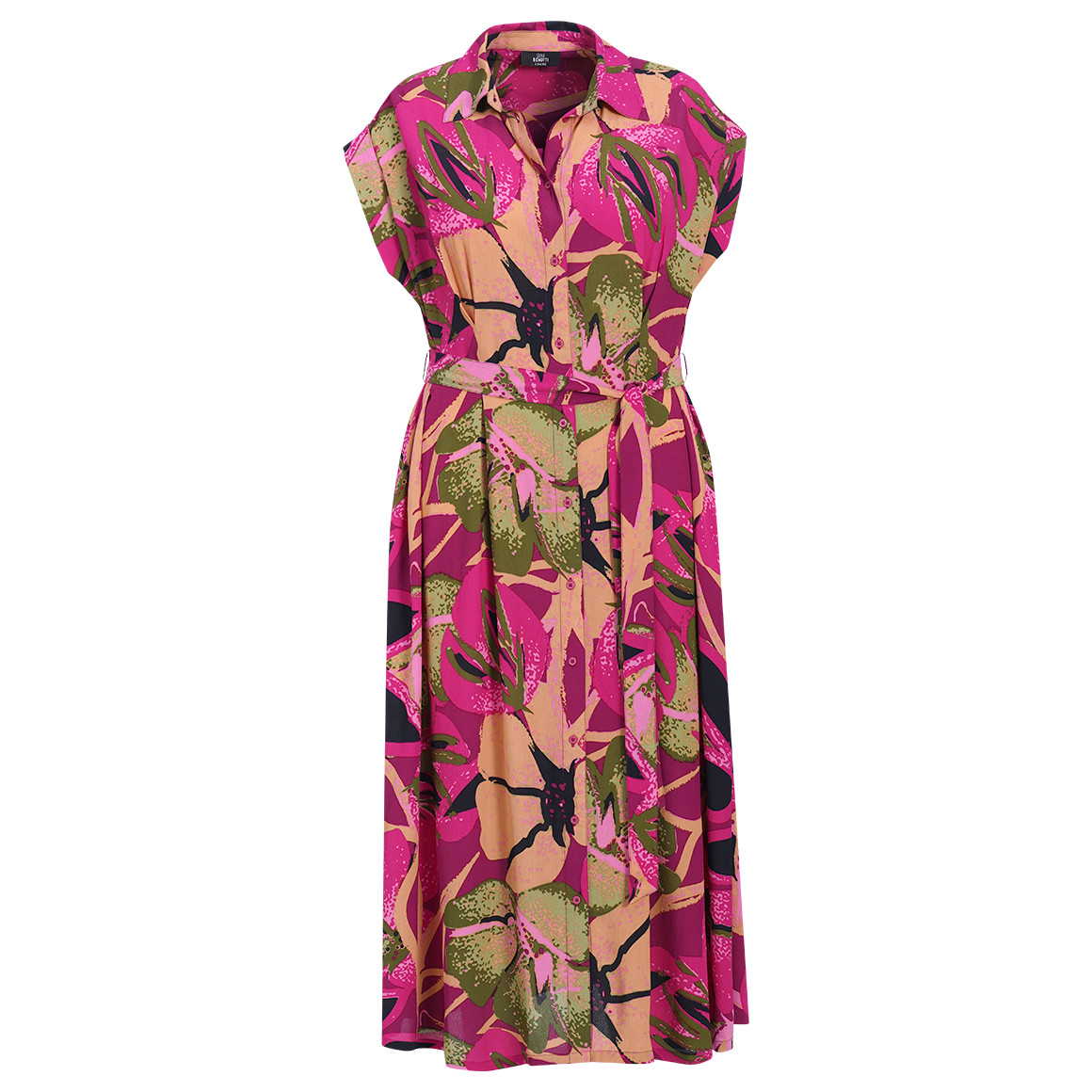 Damen Midi-Kleid mit Allover-Print