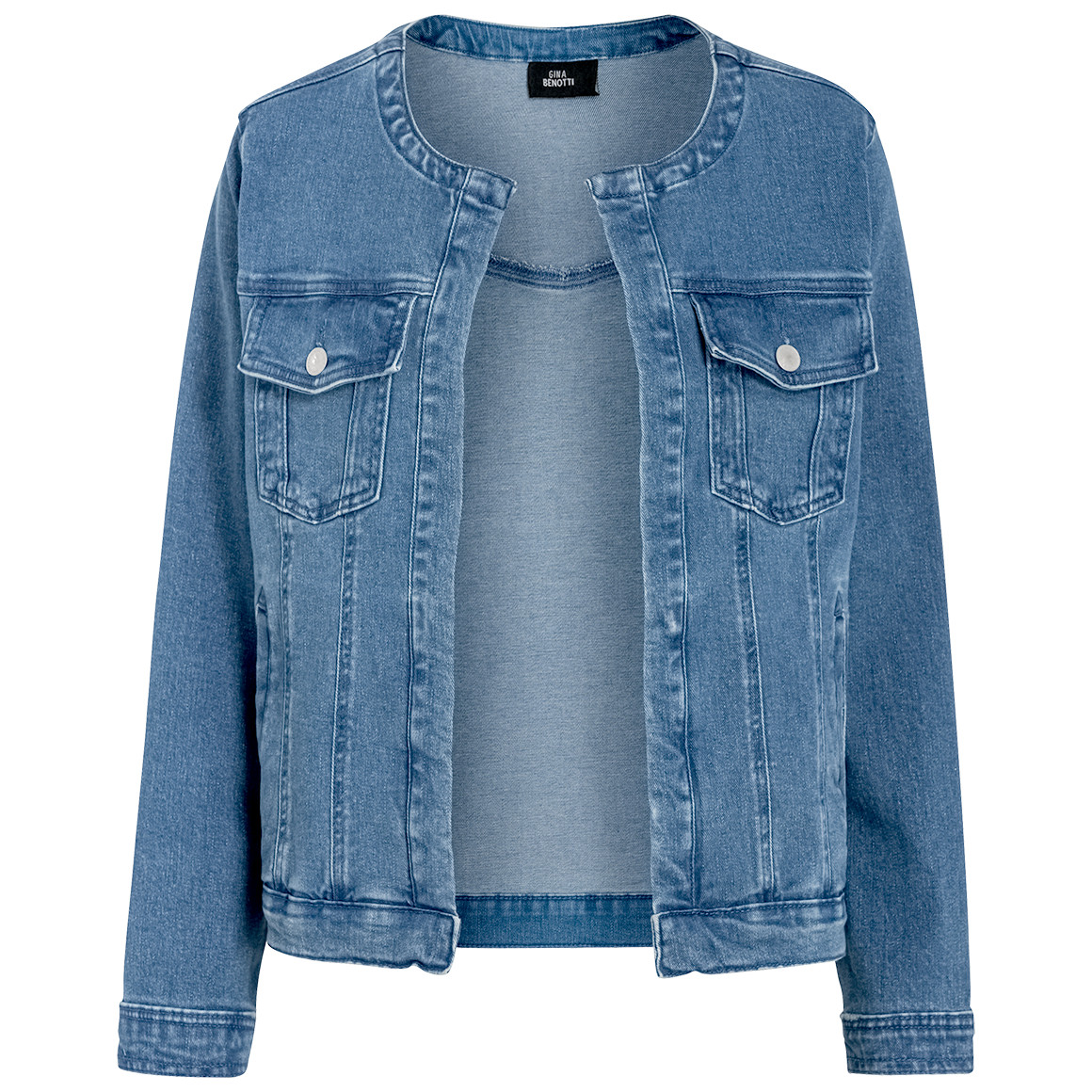 Damen Jeansjacke ohne Verschluss