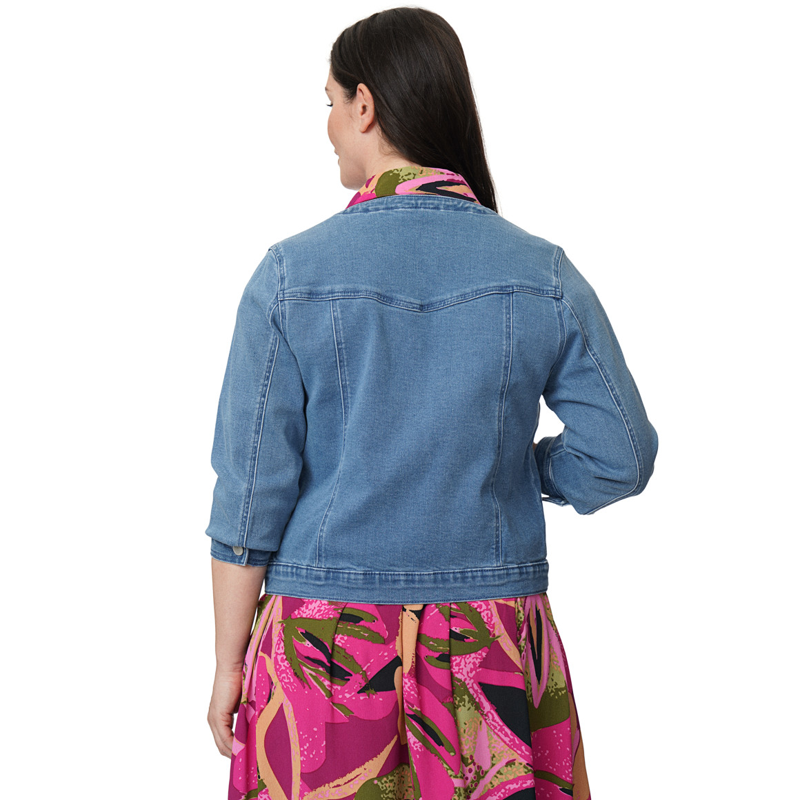 Damen Jeansjacke ohne Verschluss