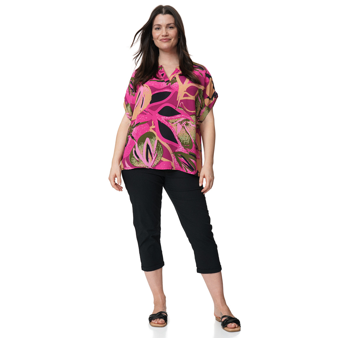 3/4 Damen Hose mit 4 Taschen