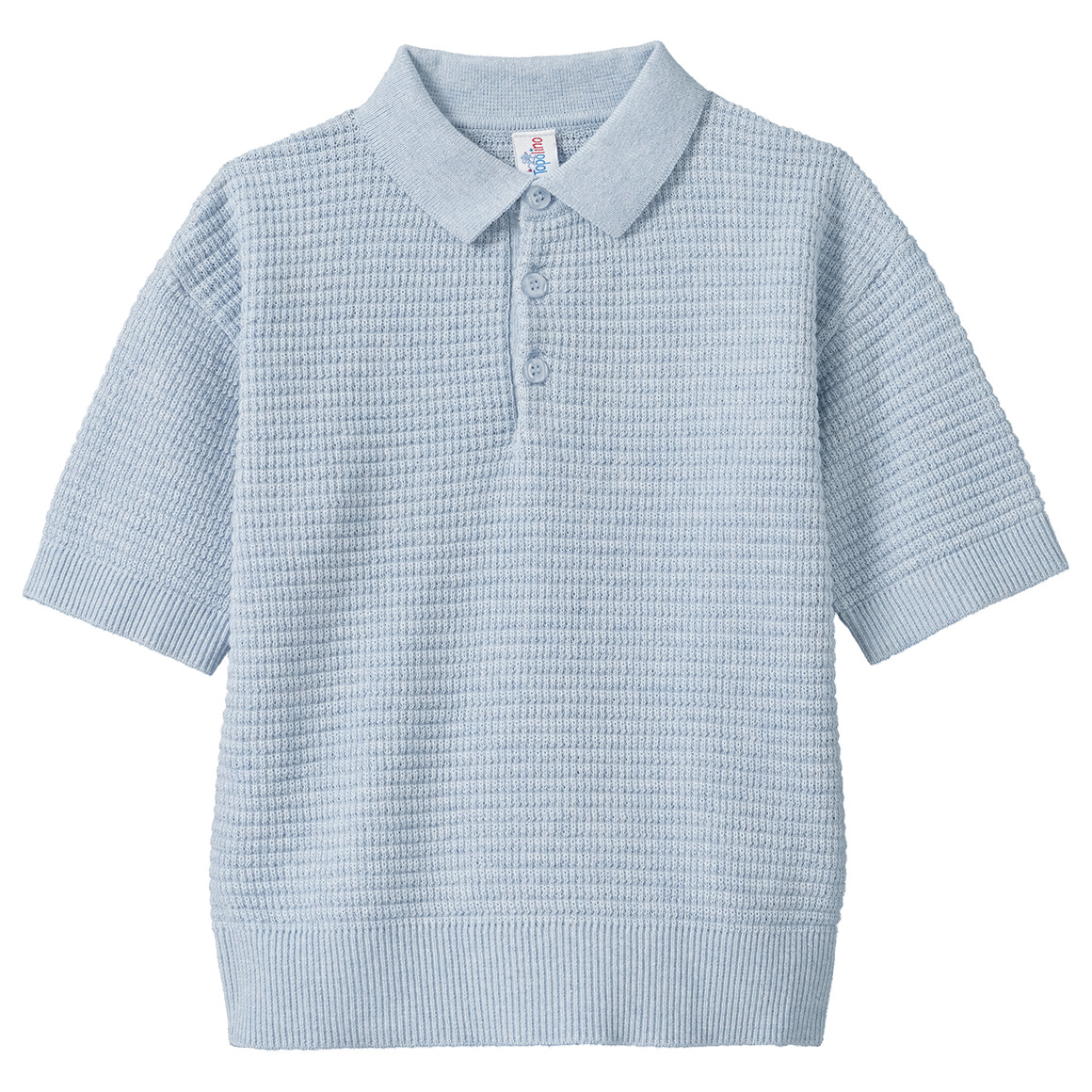 Jungen Strick-Poloshirt unifarben