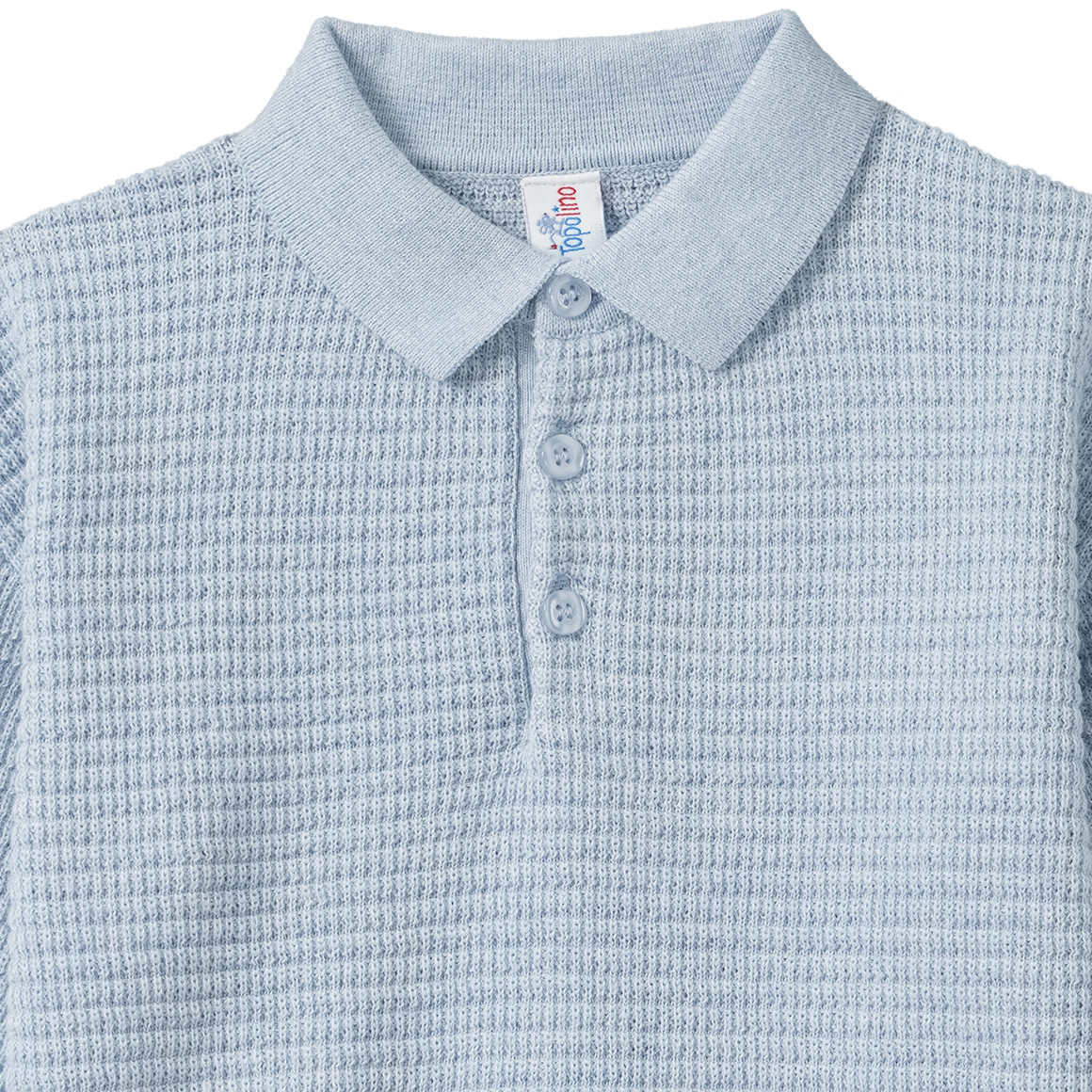 Jungen Strick-Poloshirt unifarben