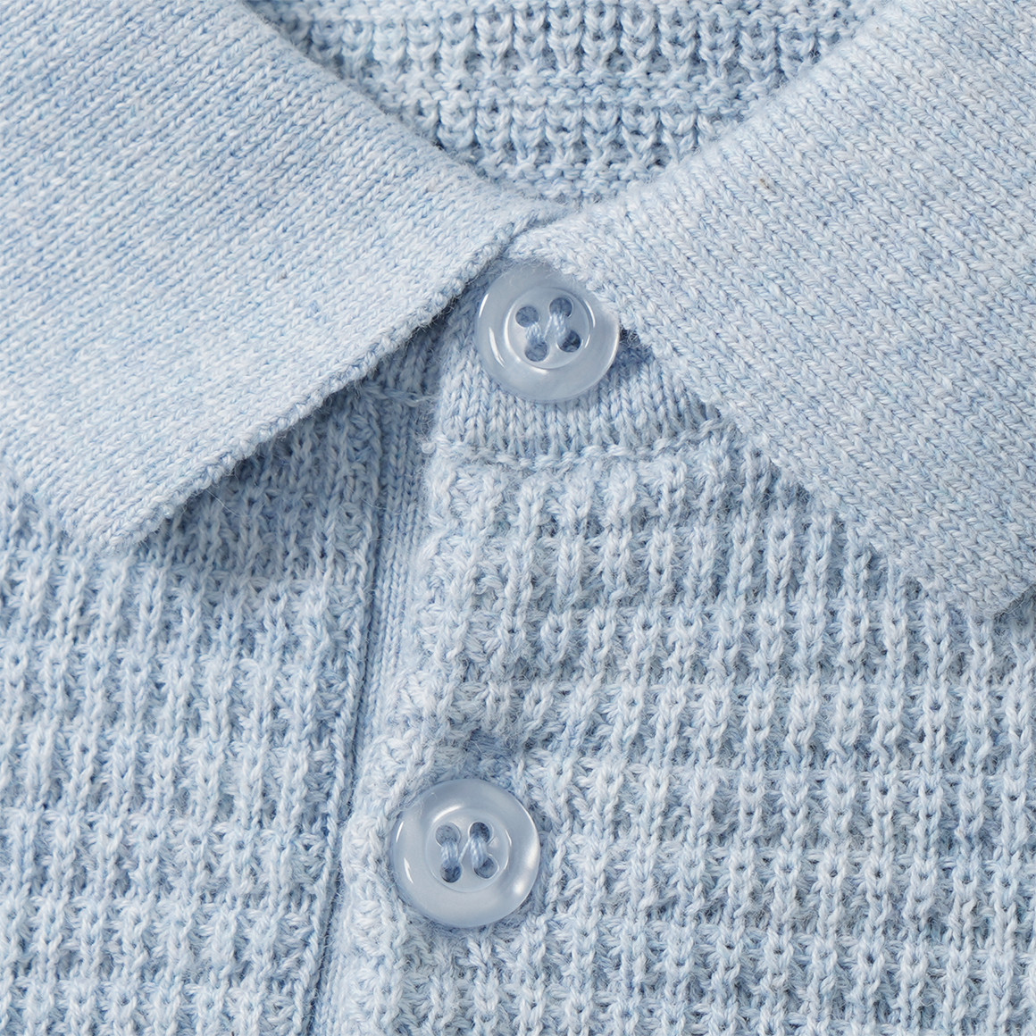 Jungen Strick-Poloshirt unifarben