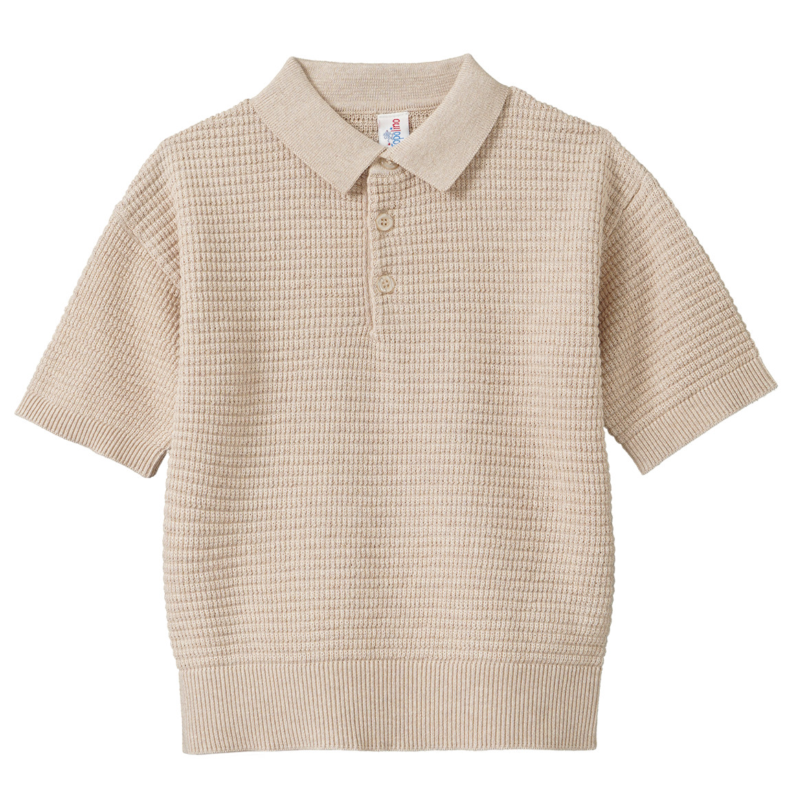 Jungen Strick-Poloshirt unifarben