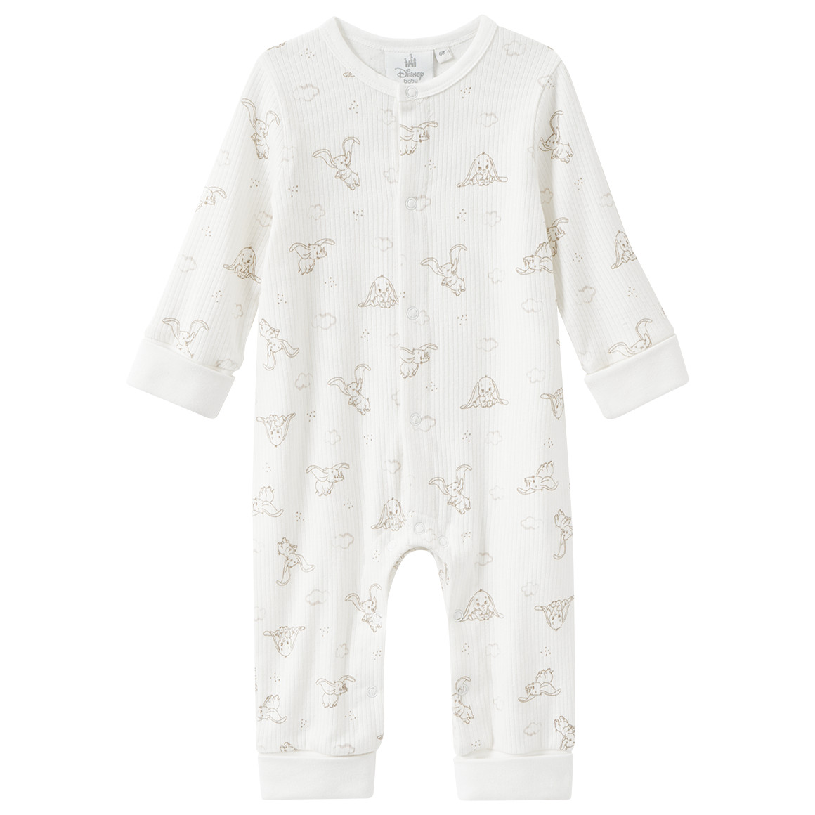 Dumbo Schlafanzug mit Umschlagbündchen