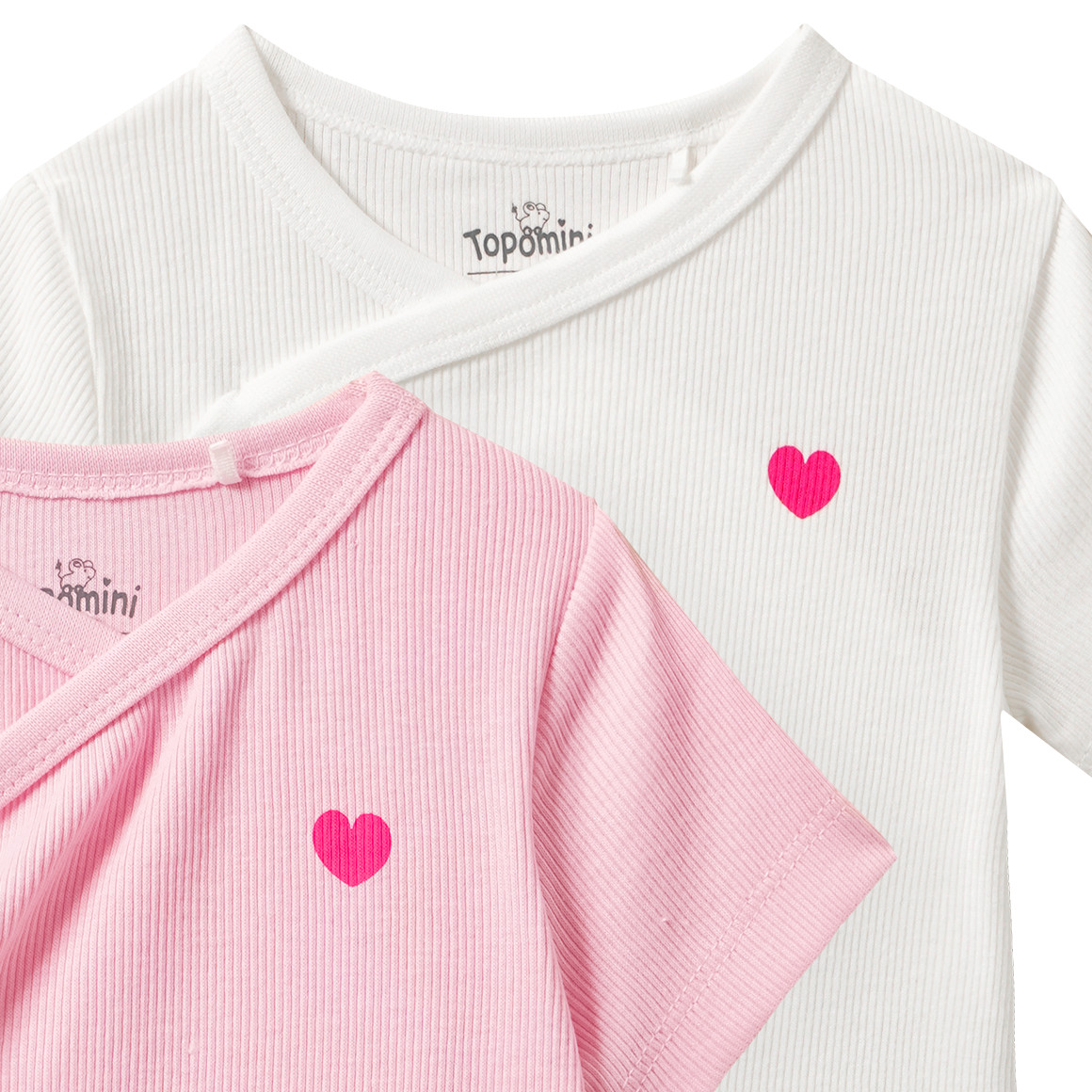 2 Newborn Wickelbodys mit Rippstruktur