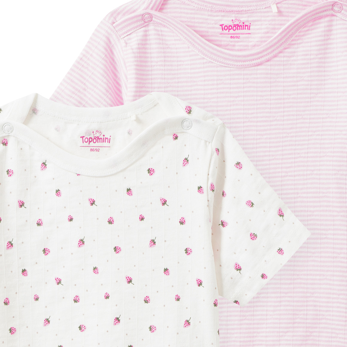 2 Baby Bodys mit Bio-Baumwolle