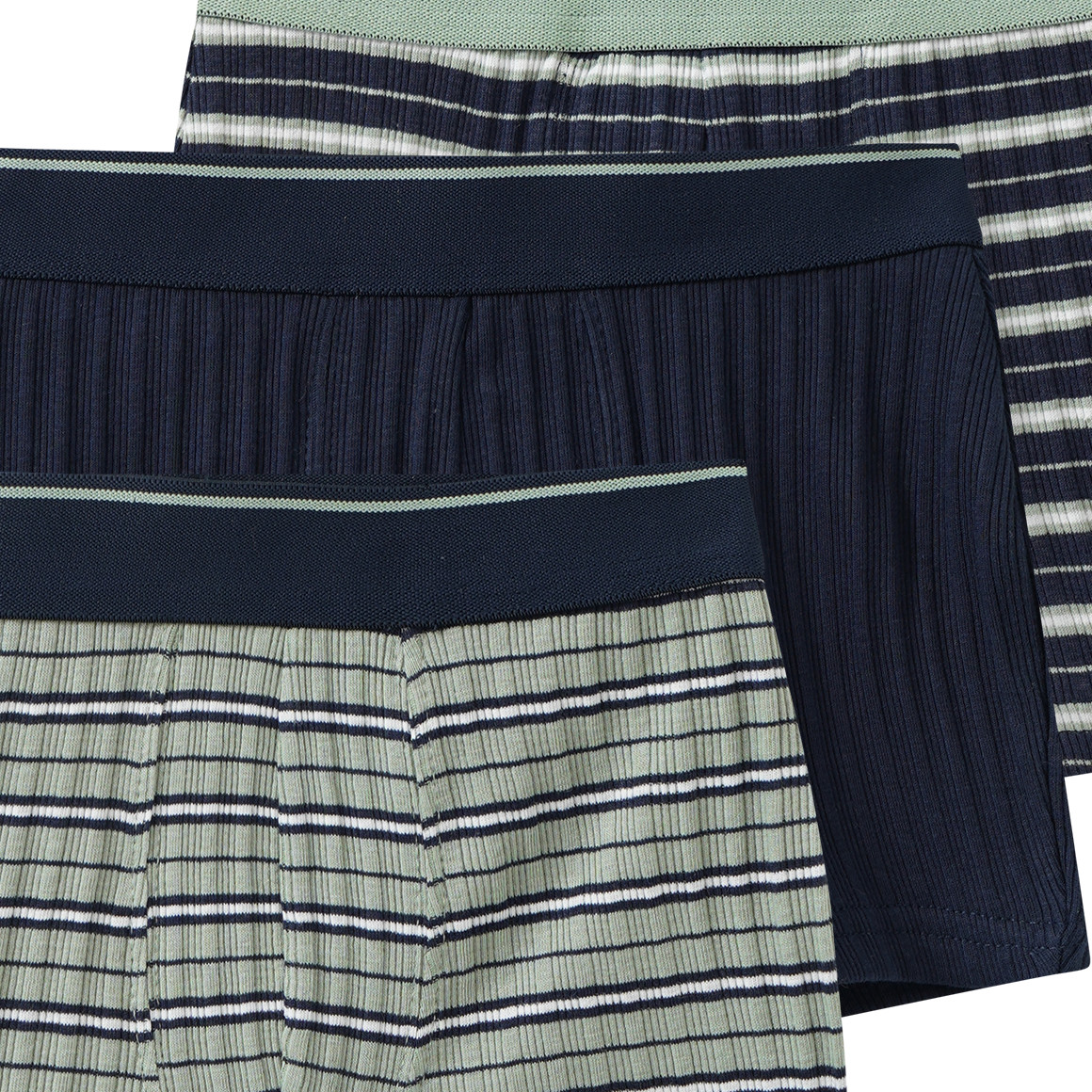 3 Jungen Boxer mit Ripp-Struktur