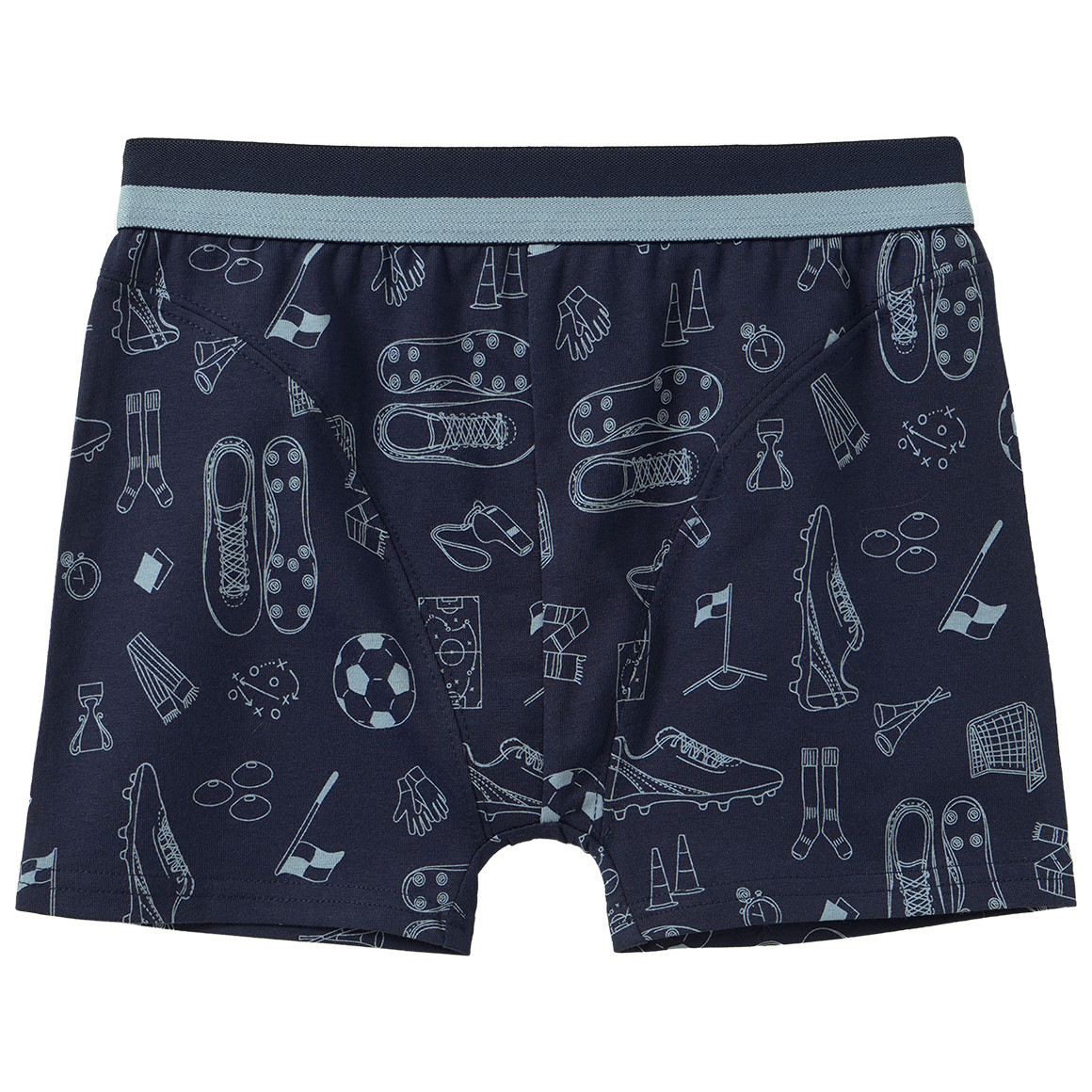 3 Jungen Boxer mit Fußball-Motiven