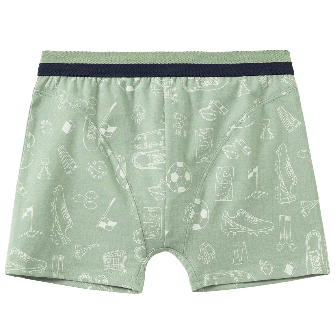 3 Jungen Boxer mit Fußball-Motiven