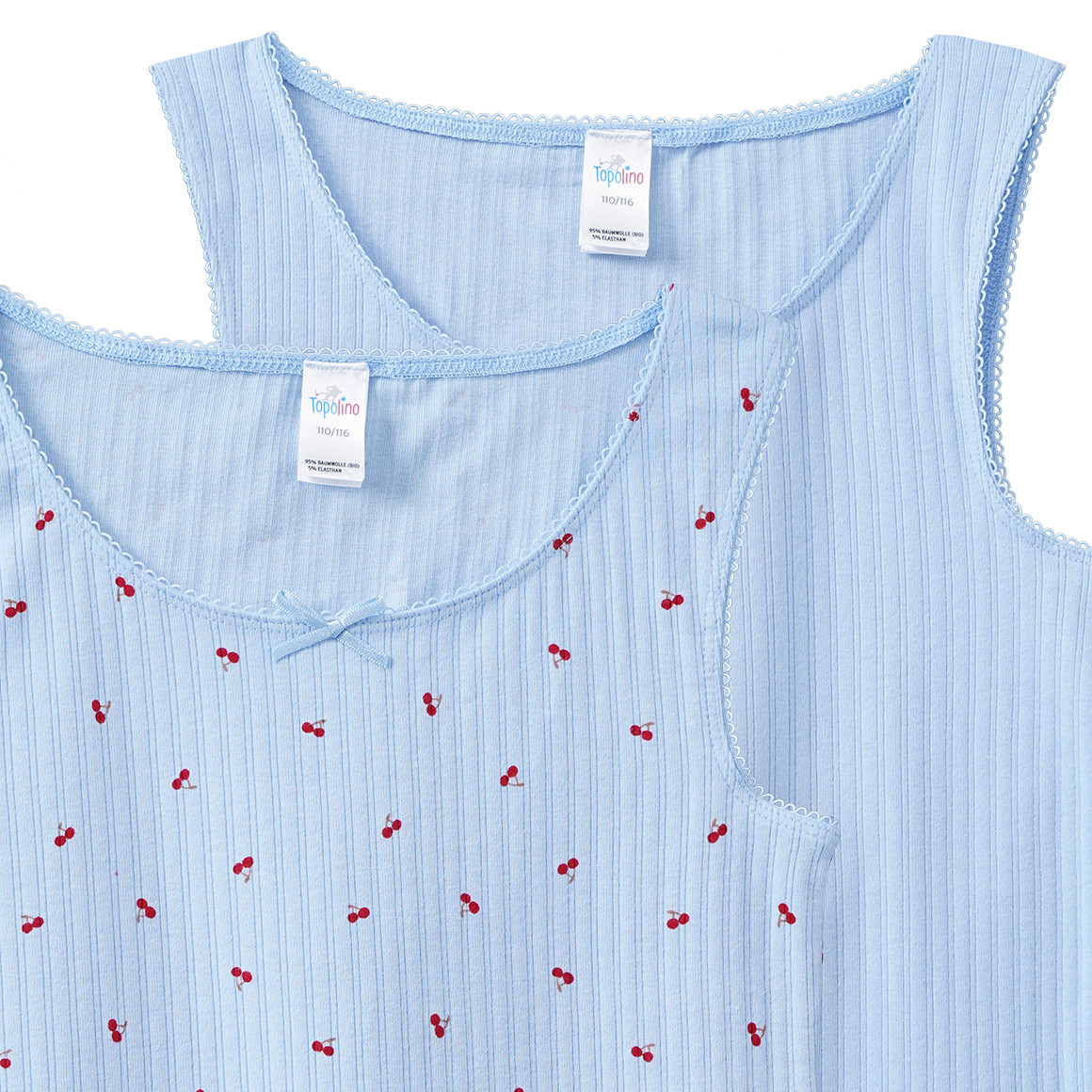 2 Mädchen Unterhemden im Set