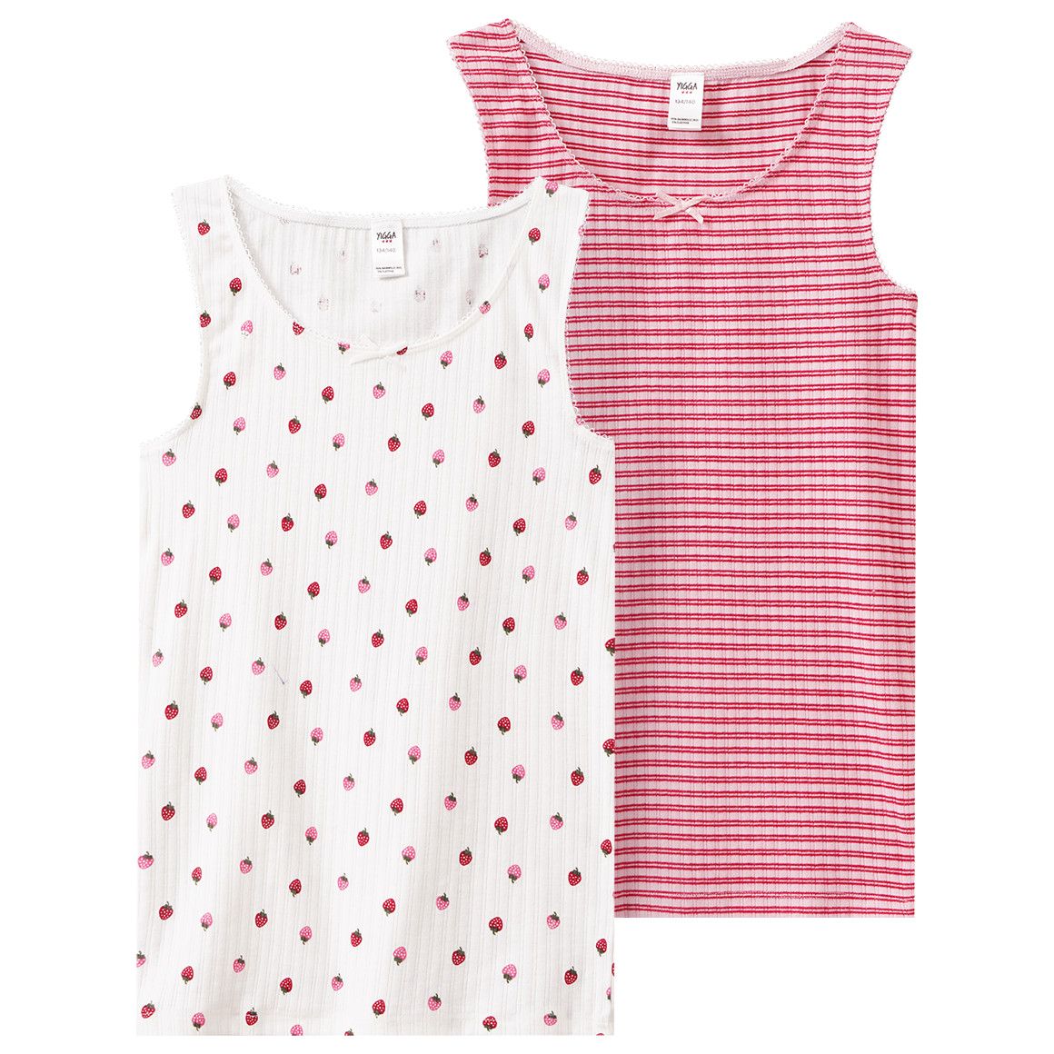 2 Mädchen Unterhemden im Set
