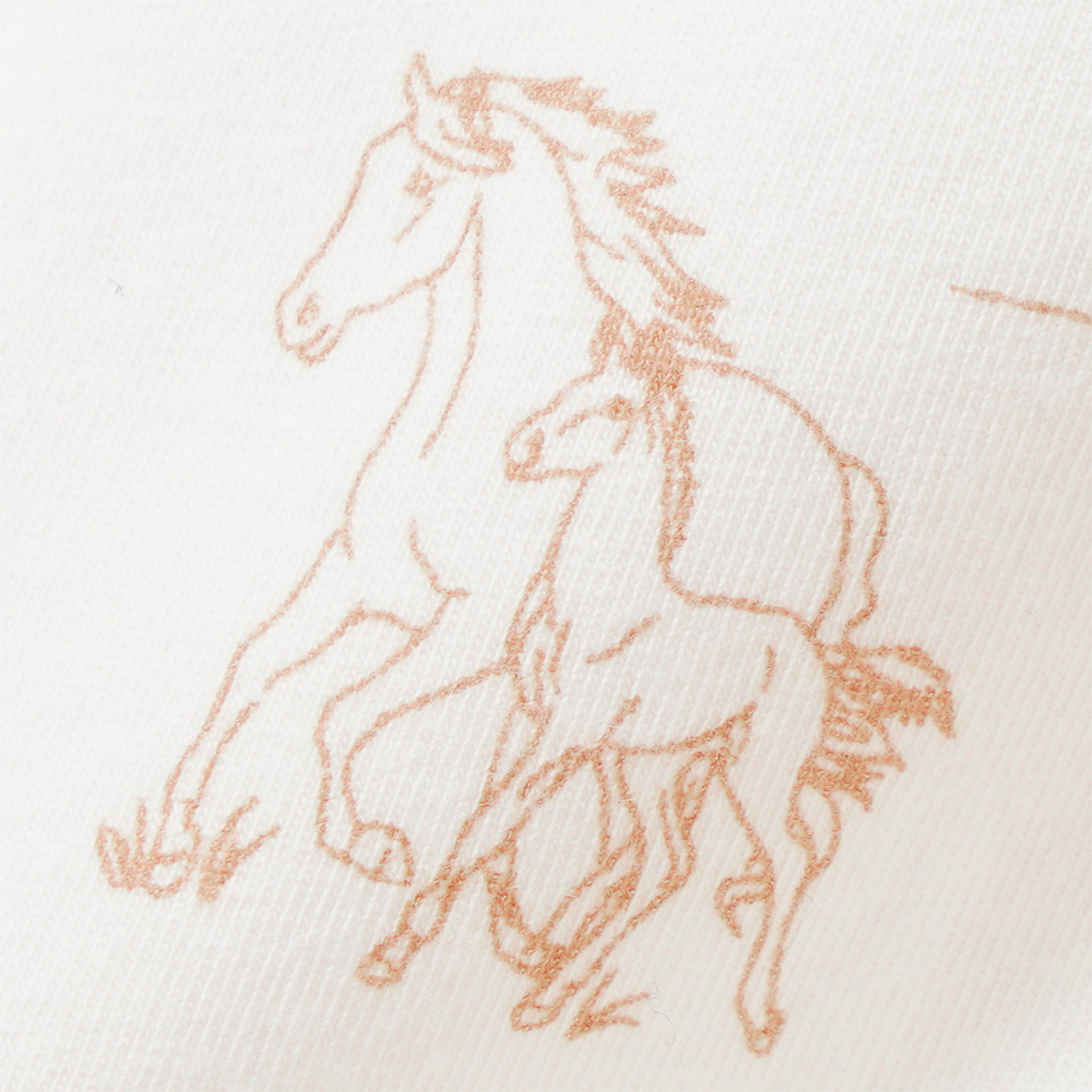 2 Mädchen Unterhemden mit Pferde-Motiven