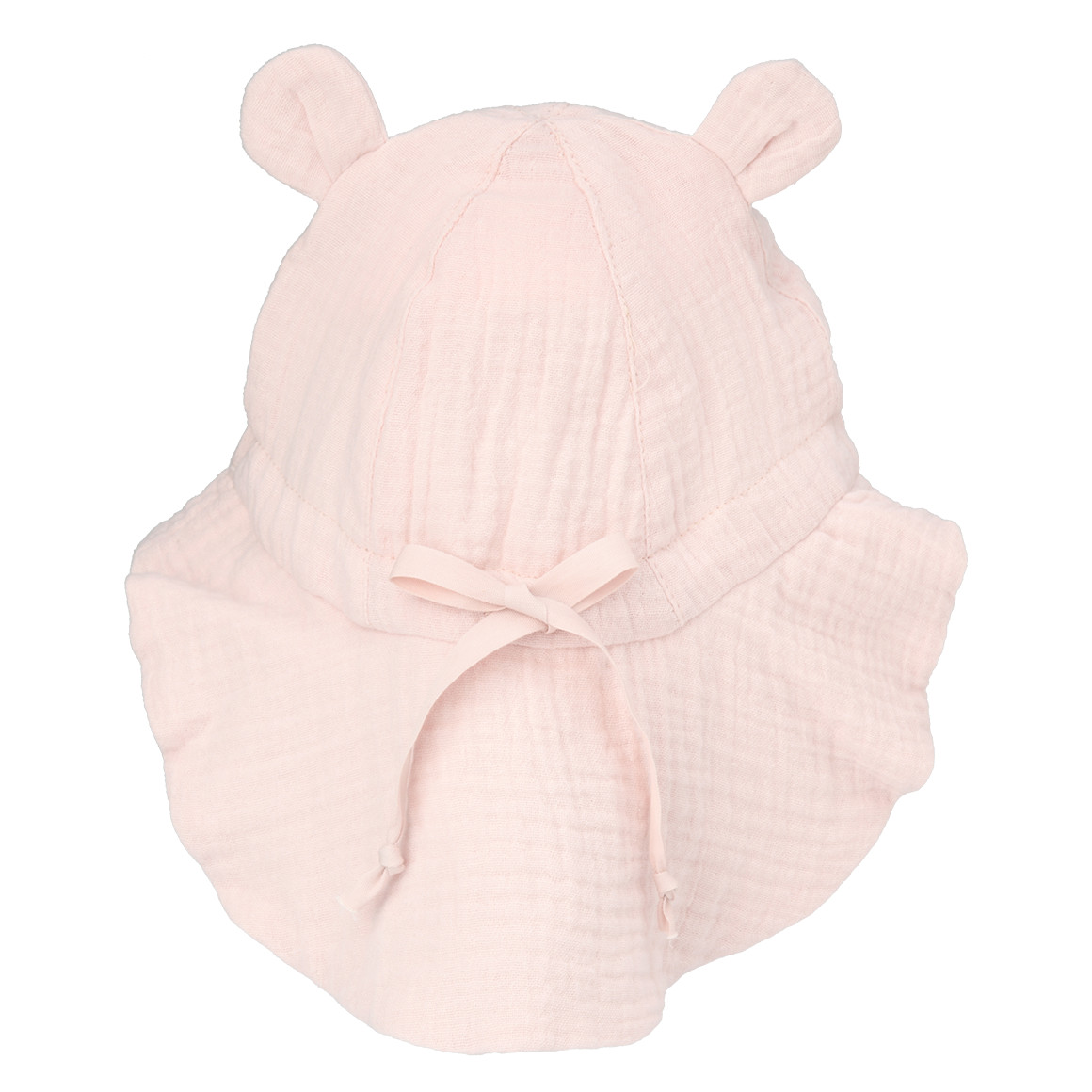 Baby Musselin-Mütze mit Öhrchen-Applikation