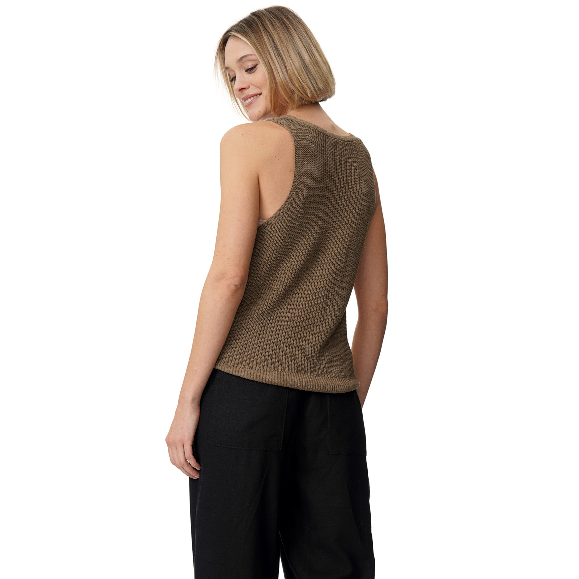 Damen Stricktop mit Knopfleiste