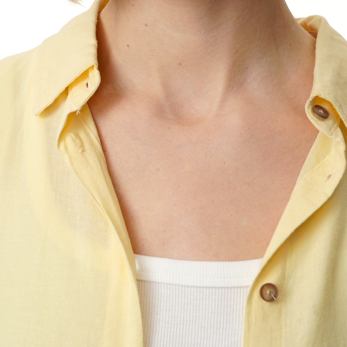 Linnen damesblouse met hemdkraag