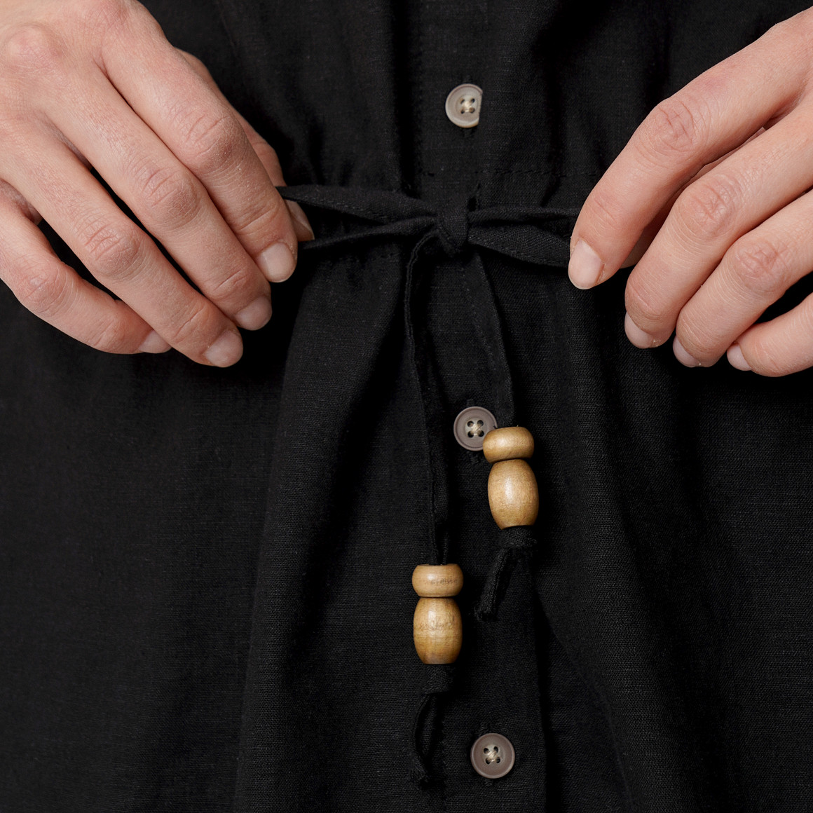 Damen Leinen-Bluse mit Knopfleiste