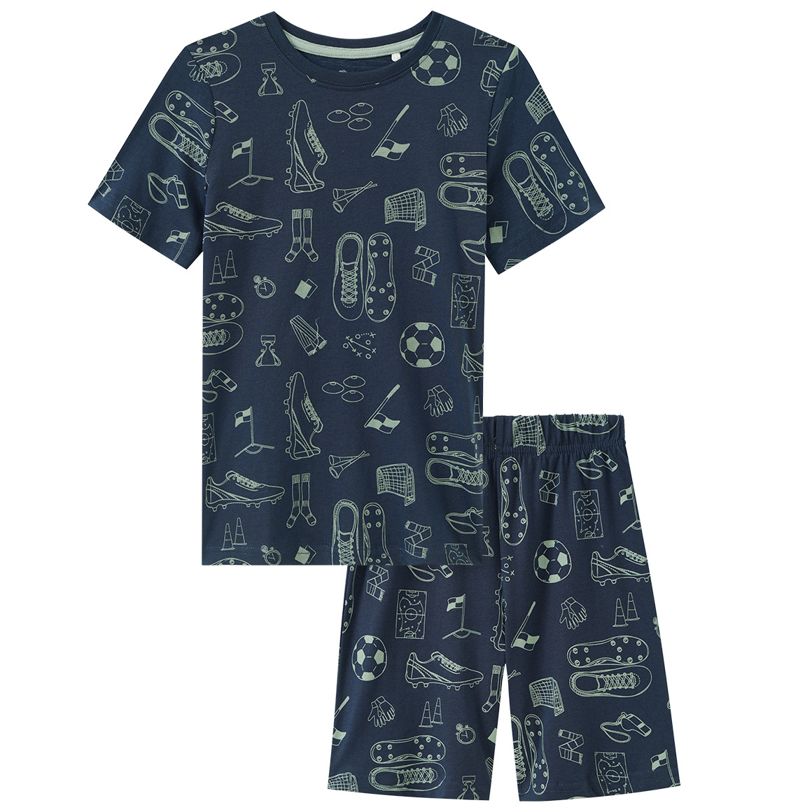 Jungen Shorty mit Fußball-Motiven