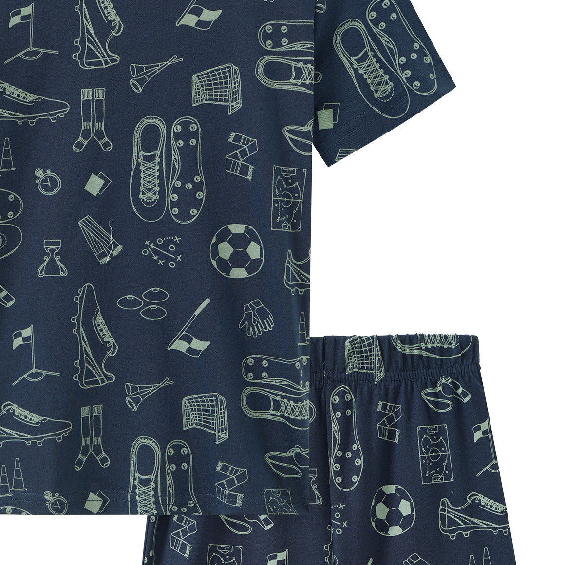 Jungen Shorty mit Fußball-Motiven