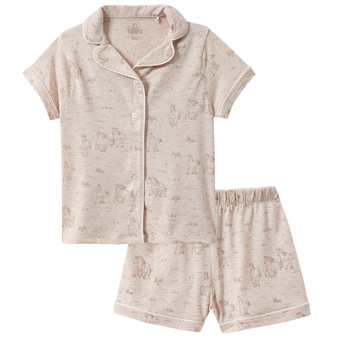 Mädchen Shorty mit Pferde-Allover
