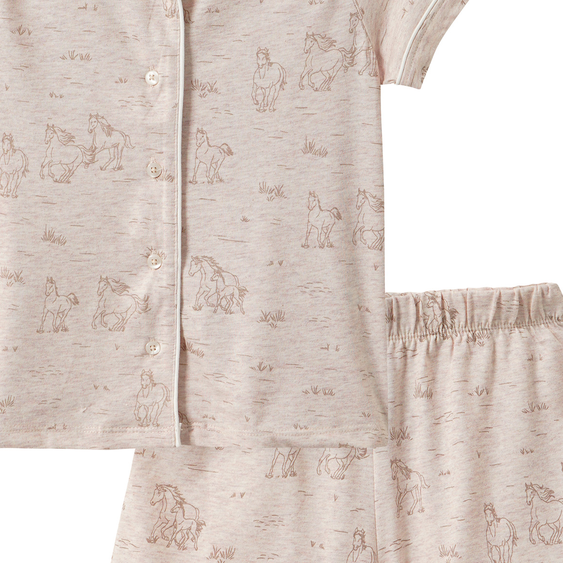Mädchen Shorty mit Pferde-Allover
