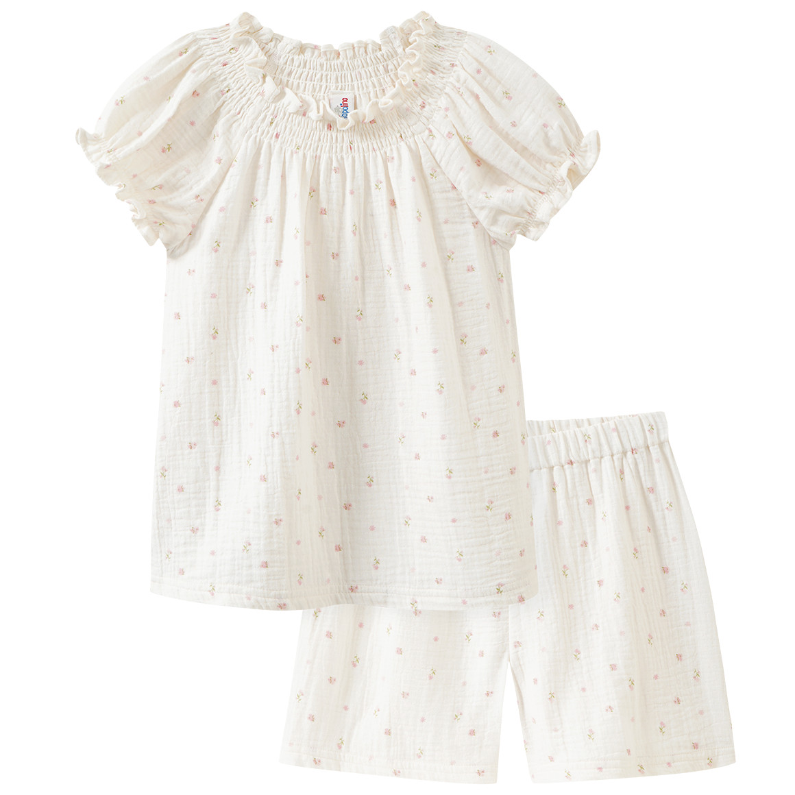 Mädchen Musselin-Shorty mit Blümchen-Print