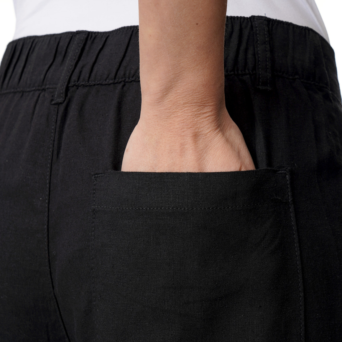 Damen Leinen-Hose in Uni