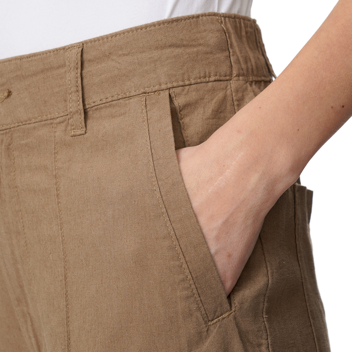 Damen Leinen-Hose in Uni