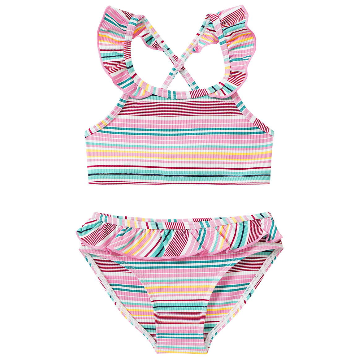 Mädchen Bikini mit bunten Streifen