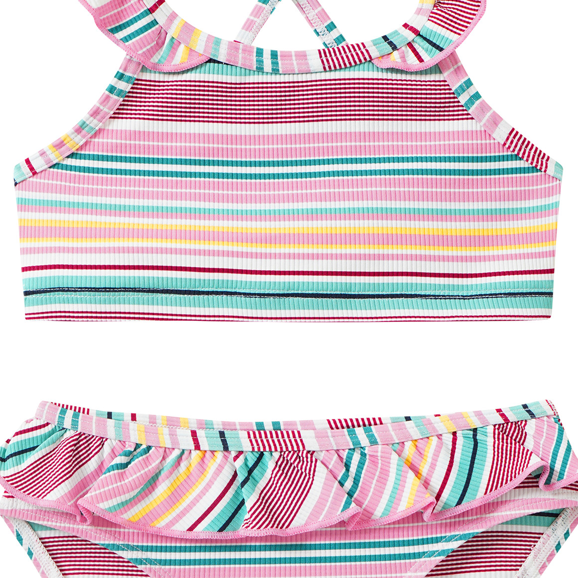 Mädchen Bikini mit bunten Streifen