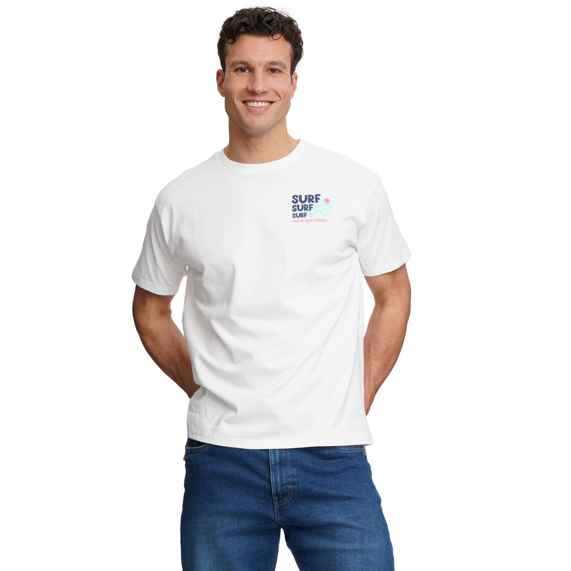 Herren T-Shirt mit Surf-Print