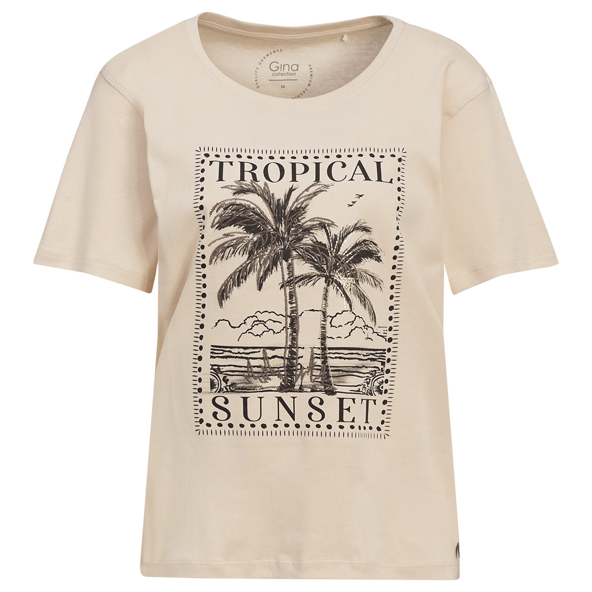 Dames T-shirt met versierde print