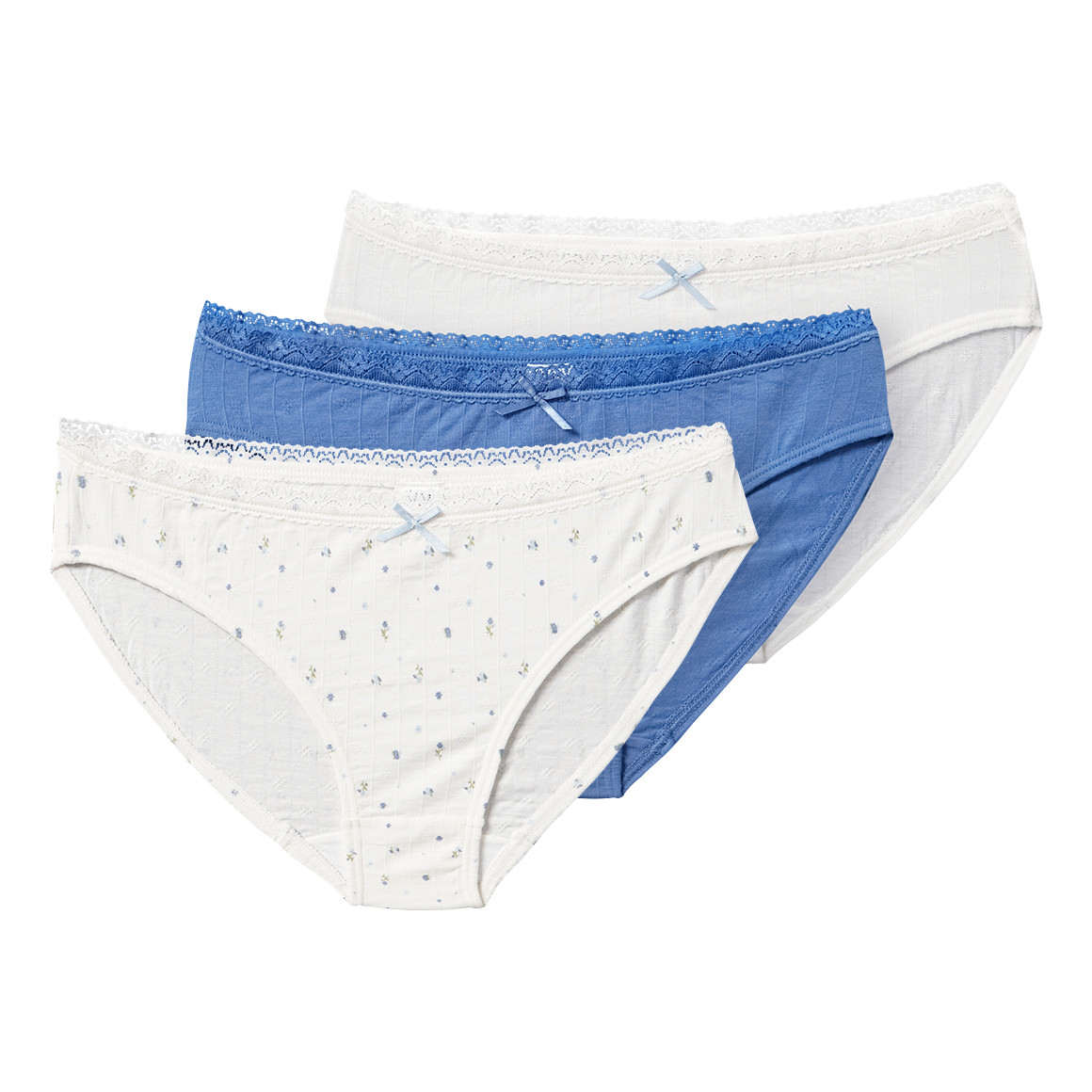 3 Mädchen Slips mit Bio-Baumwolle