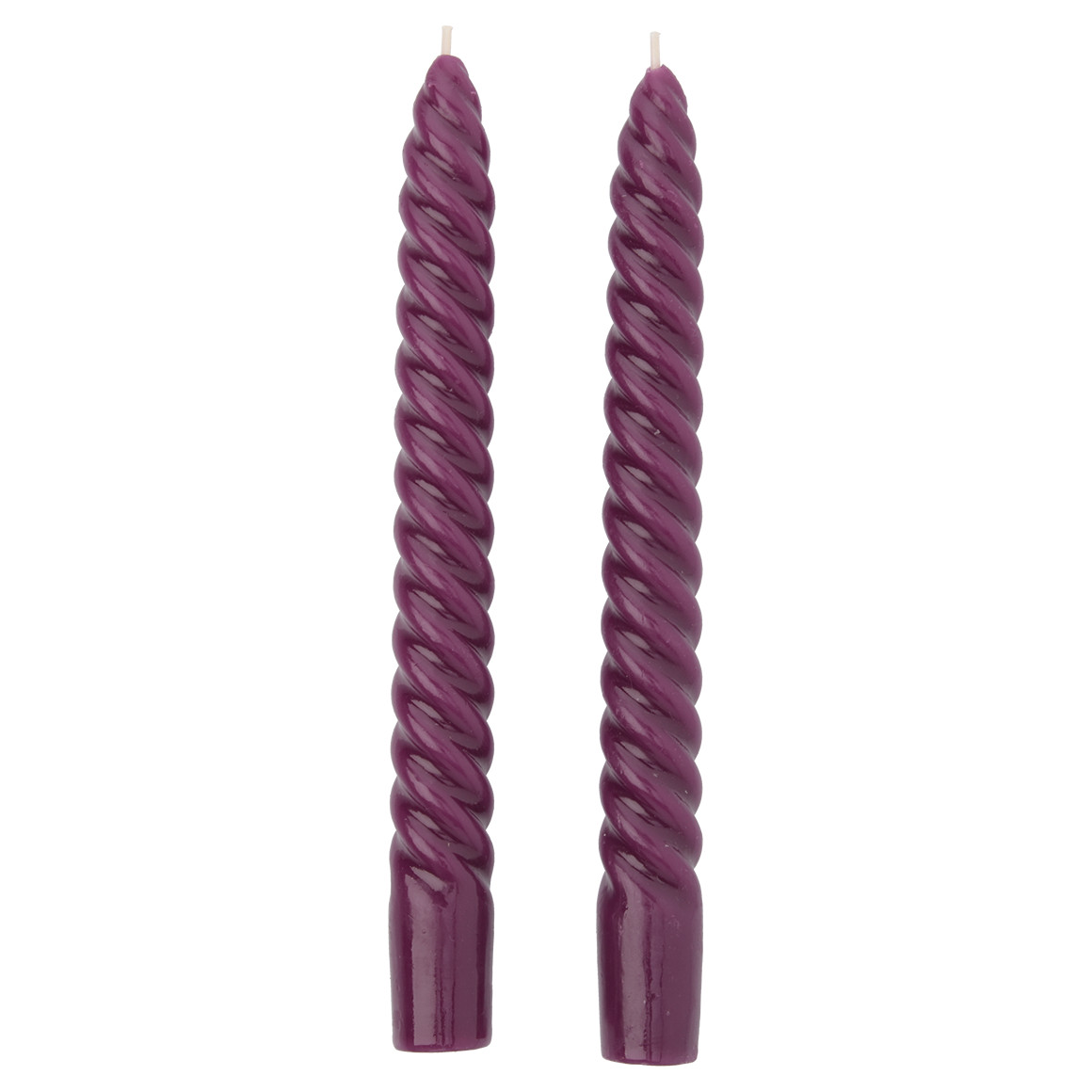 2 Stabkerzen in gedrehter Optik
