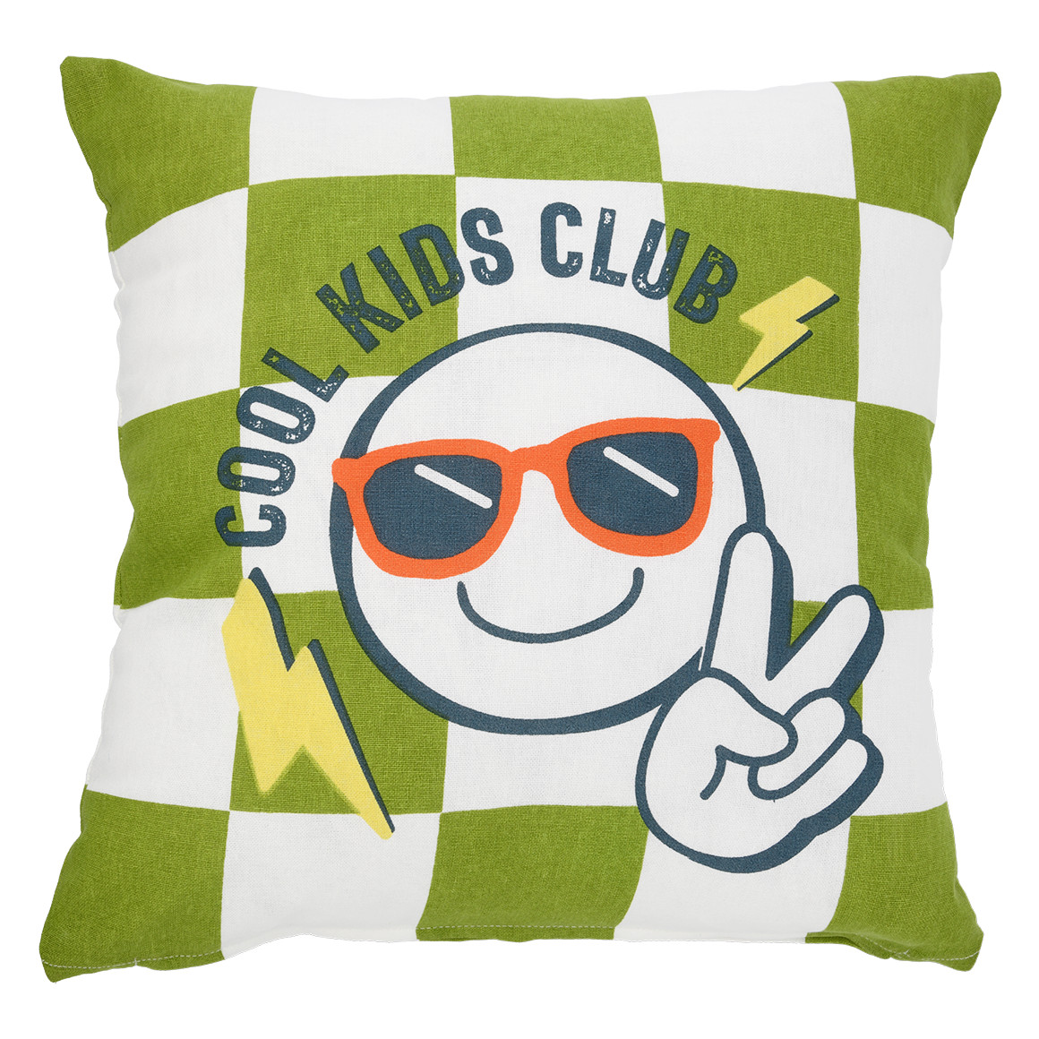 Kissenhülle mit Emoji-Print