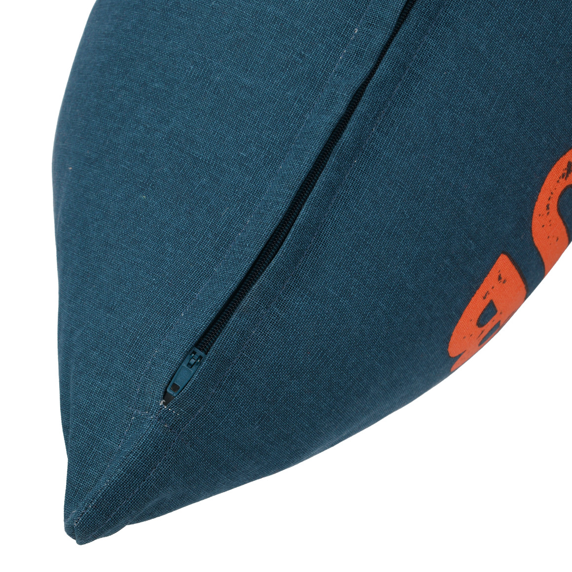 Kissenhülle mit Schriftzug-Print