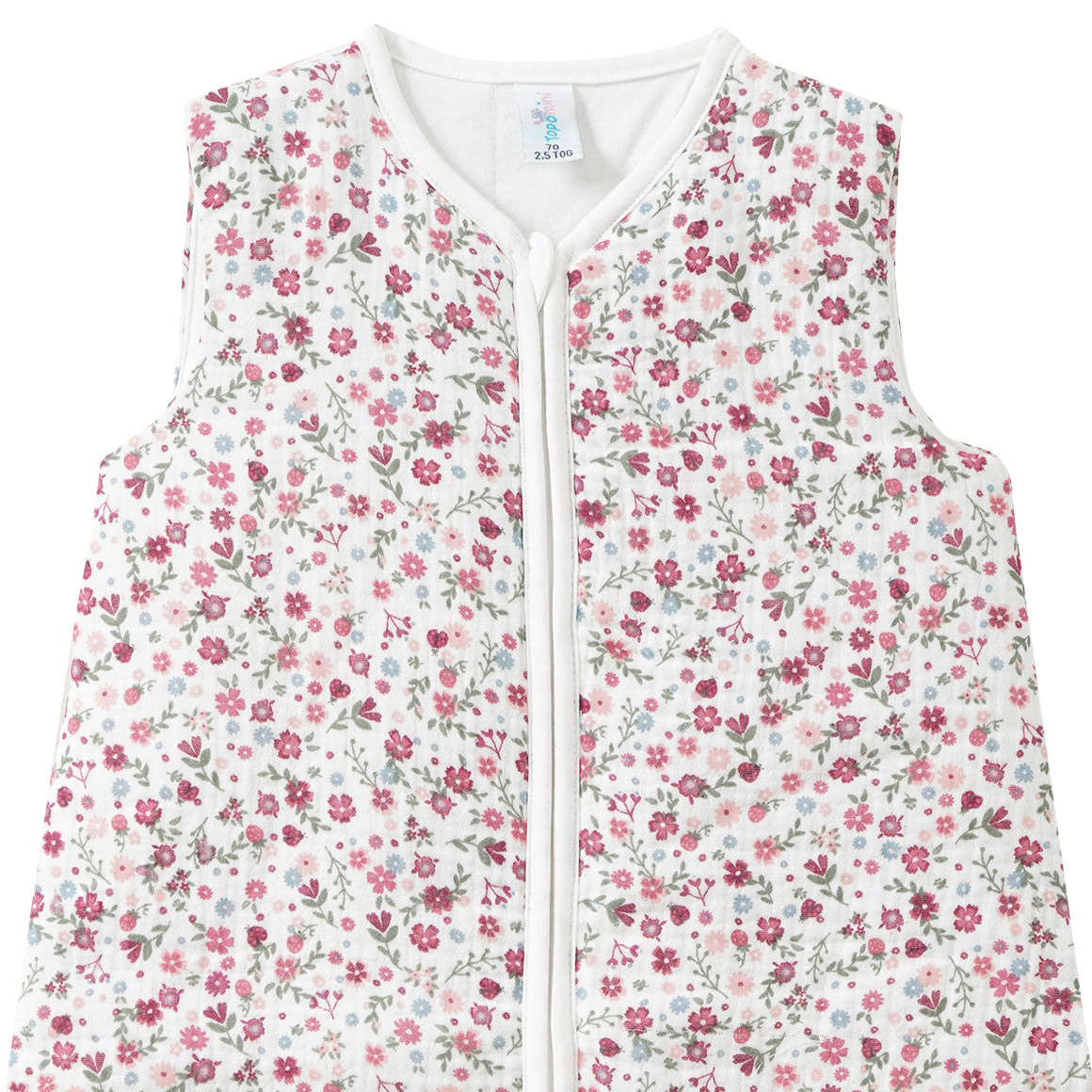 Baby Musselin-Schlafsack mit Blümchen