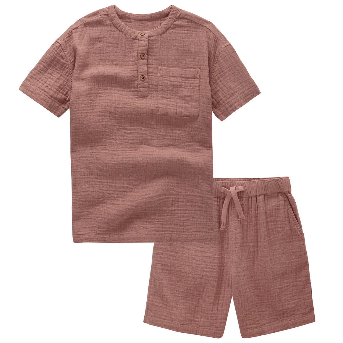 Jungen Musselin-Set mit Shirt und Shorts
