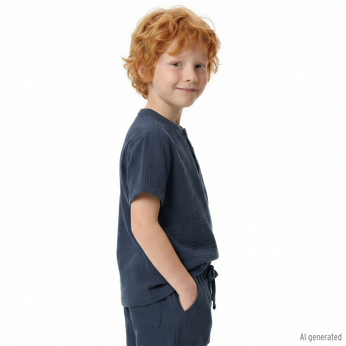Jungen Musselin-Set mit Shirt und Shorts