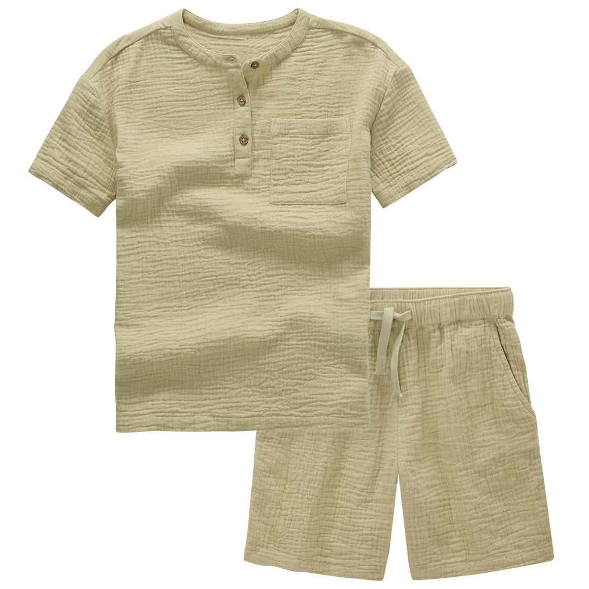 Jungen Musselin-Set mit Shirt und Shorts