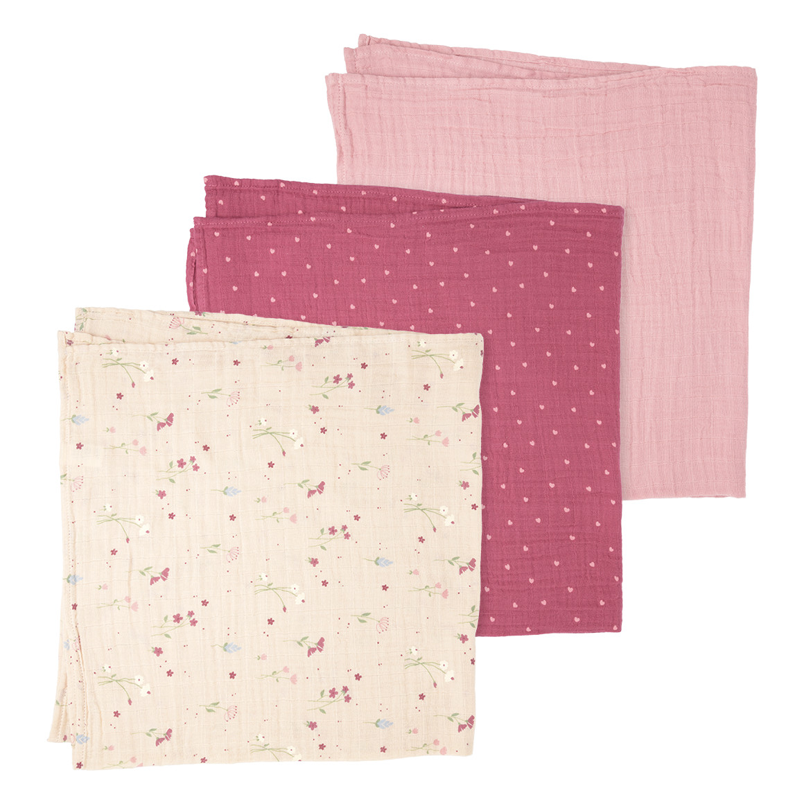 3 Musselintücher im Set