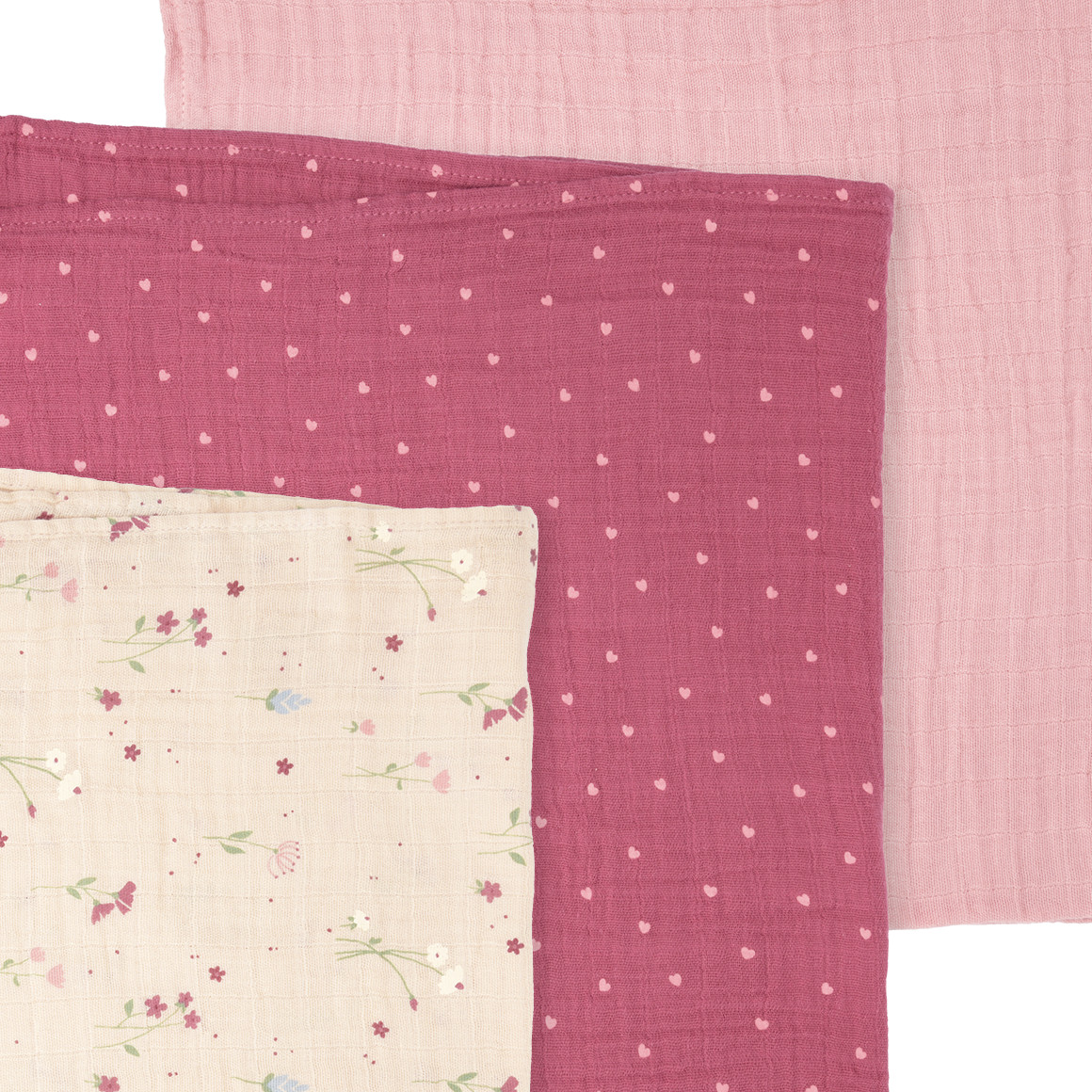 3 Musselintücher im Set