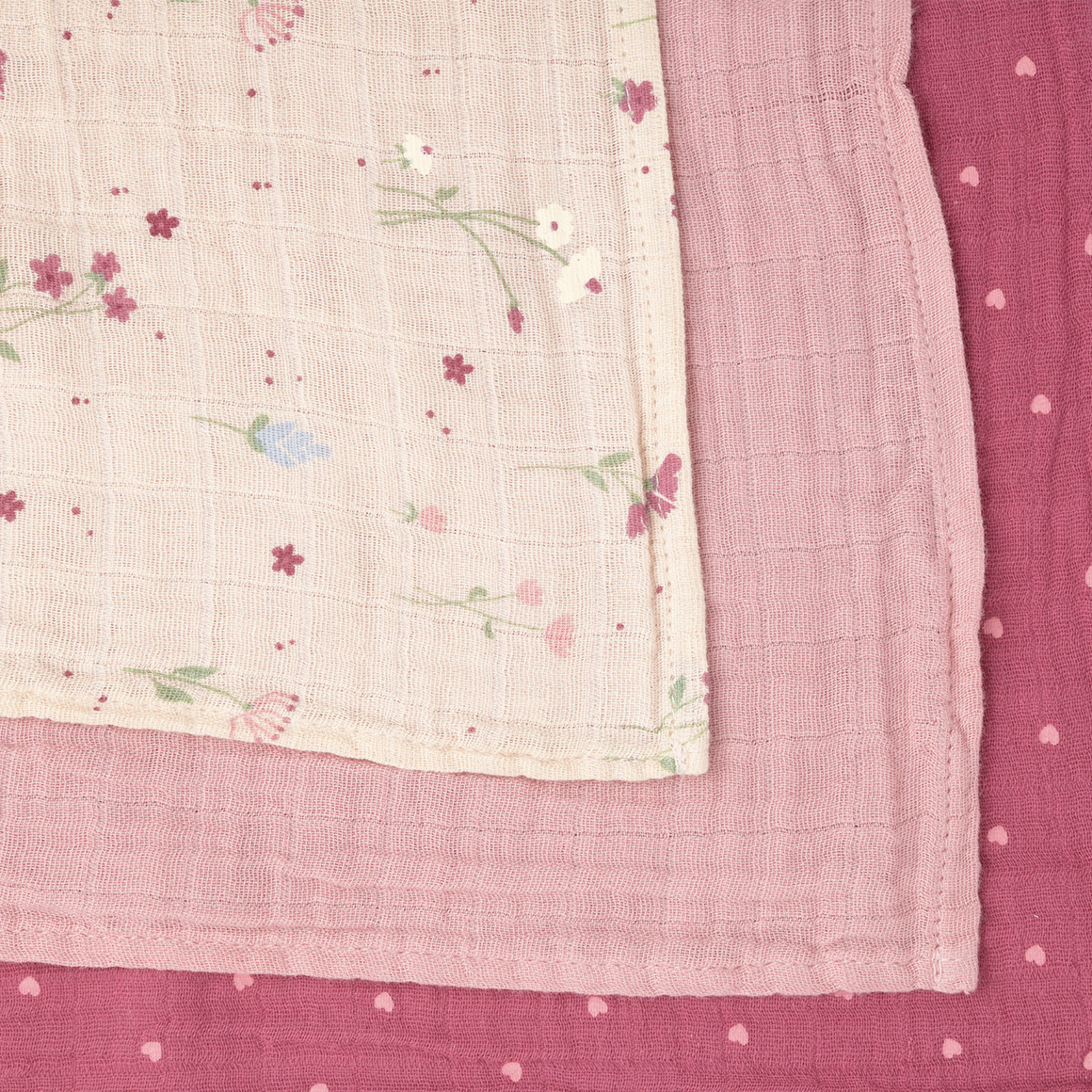 3 Musselintücher im Set