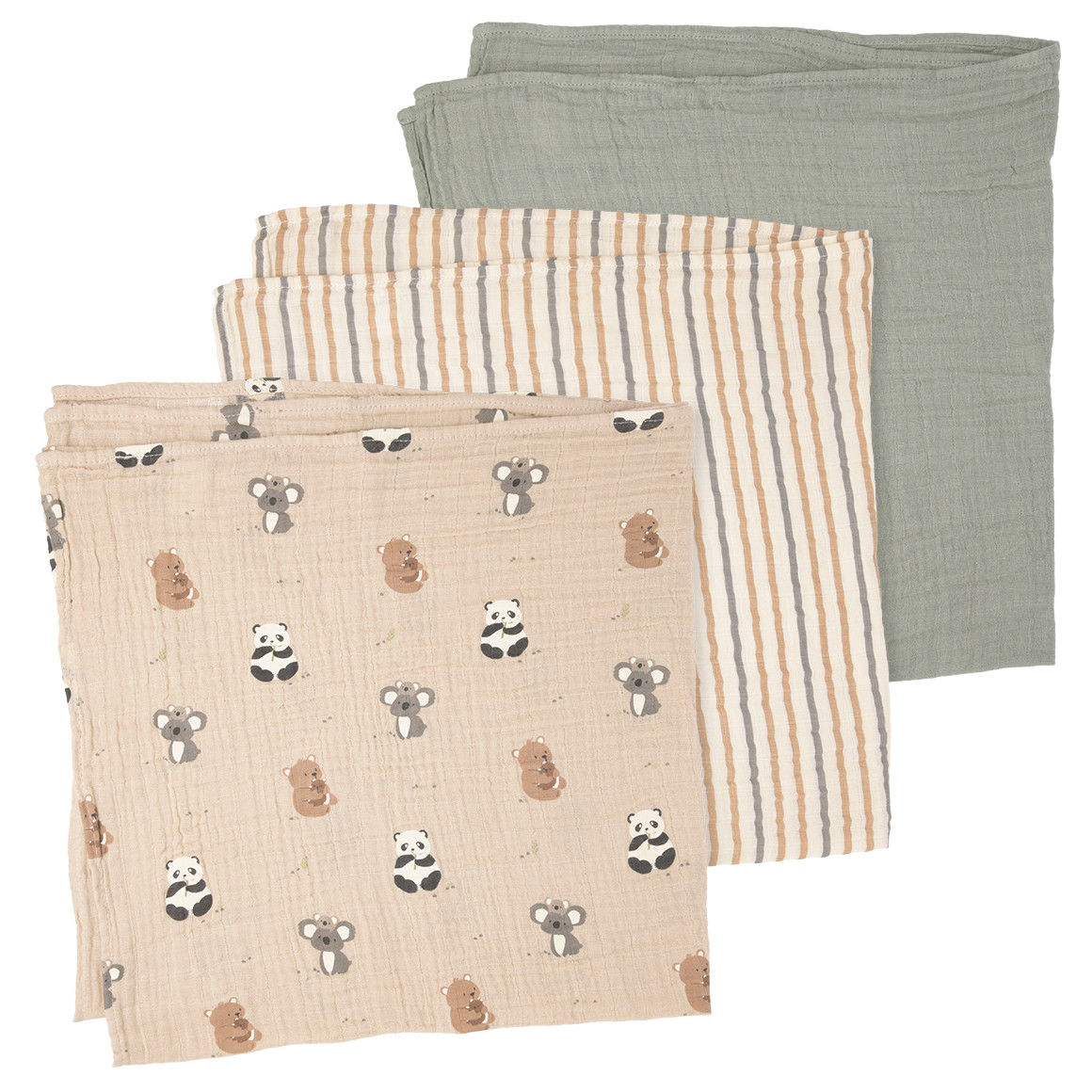 3 Musselintücher im Set