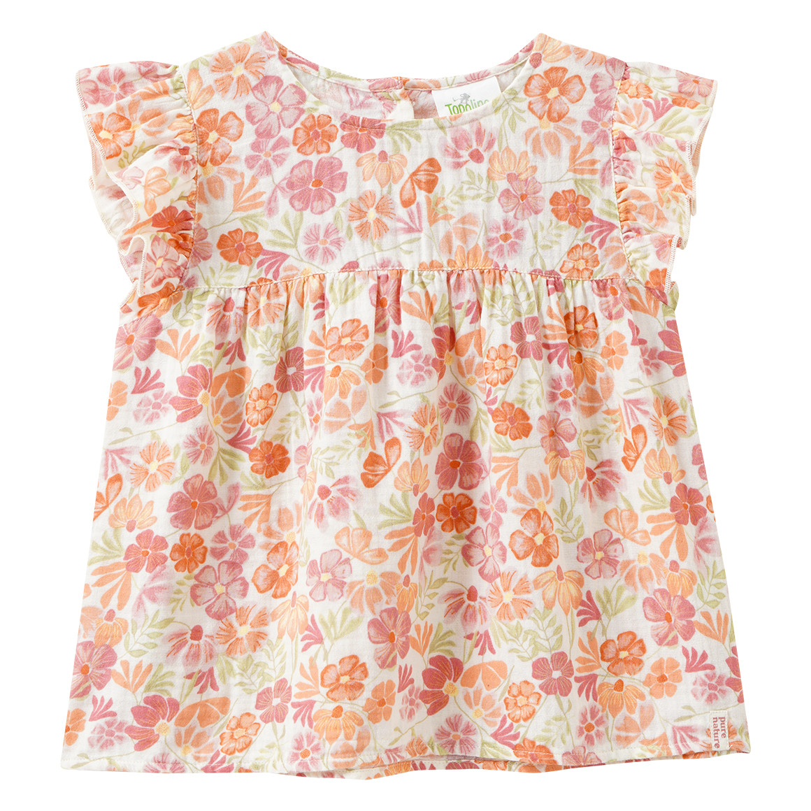 Mädchen Musselinbluse mit Flügelärmeln